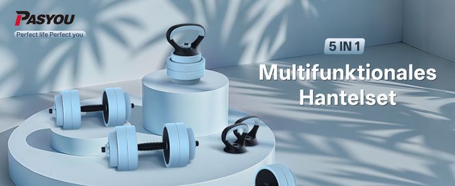 Vielseitiges 5 in 1 Design Hantelnset