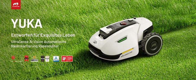 Mammotion YUKA 3000 robotic lawnmower without boundary wire, NetRTK+Vision, recommended for 3000m², maximum for 4000m²