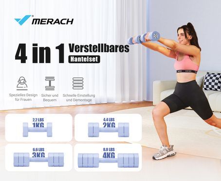SPORTNOW 4 in 1 Hanteln Set 20 kg verstellbare Kurzhantel & Langhantel Kettlebell Liegestützgriffe Grün