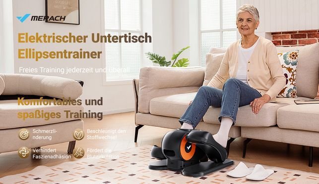 MERACH Elektrischer Untertisch Ellipsentrainer – Fitness für zu Hause, jederzeit und überall!