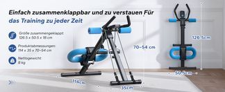 Platzsparend klappbar für flexibles Training!