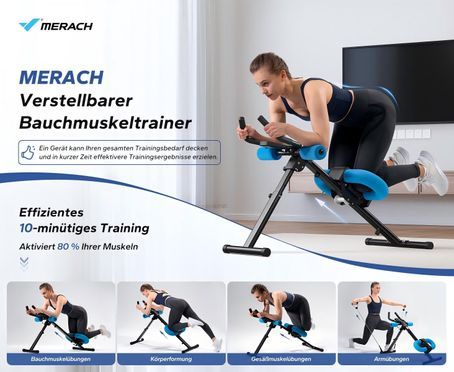 MERACH Bauchtrainer Multifunktionaler Trainer für Ganzkörper Workouts!