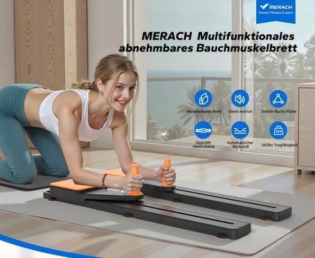 MERACH Multifunktionales Abnehmbares Bauchmuskelbrett – Für Effektives Training zu Hause