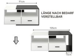 Länge individuell verstellbar – 91cm bis 105cm