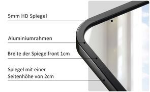 Vollkörperspiegel 58x18 Zoll – Aluminiumrahmen, Bruchsicheres Glas – Freistehend, Anlehnbar Oder Wandmontierbar – Für Schlafzimmer, Flur & Ankleide – Silber