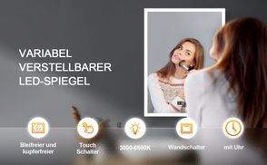 WDWRITTI LED Multifunktionspiegel