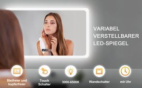 LED Spiegel Digitaluhr