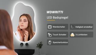 WDWRITTI LED Multifunktionspiegel