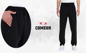 COMEOR Herren Jogginghose mit Reißverschlusstaschen – Komfor