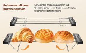 Höhenverstellbarer Brötchenaufsatz – Perfekt für Geröstet