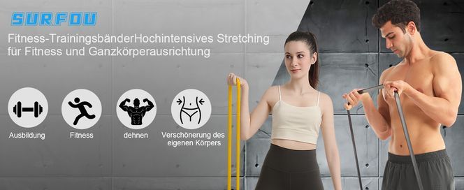 Fitness Trainingsbänder Set – Widerstandsbänder für Ganzkörpertraining