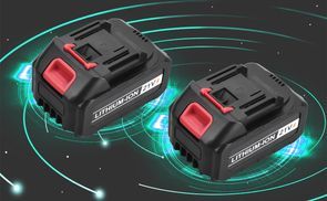 2 x 3000 mAh lithium batteries