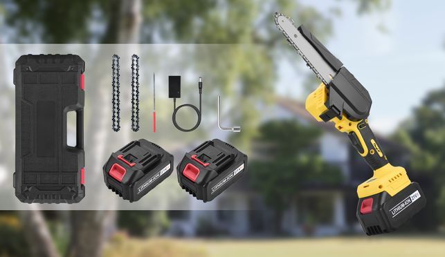 CkeyiN improved cordless rechargeable electric chainsaw