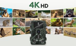 Lutranstra Wildkamera 2700P / 58MP Mit 32GB Karte – Bewegungssensor, Nachtsicht 25m, IP66, 0,1s Auslösezeit