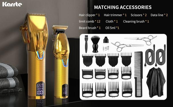 TIKOO Haarschneider Elektrischer Haarschneidemaschine Shaver 4 Gang 2 in 1  Haarschneider, Mode-Design,Sicherheitsschloss,gute Qualität,einstellbar