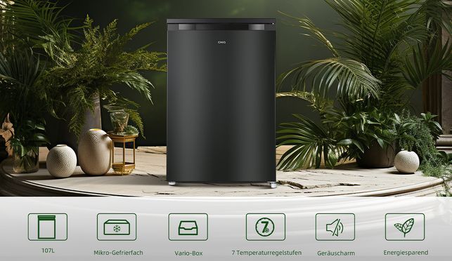 Kühlschrank mit Gefrierfach, 107 Liter, EEK C