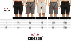 Herren Sweatshorts Größentabelle – Maßübersicht für perfekte