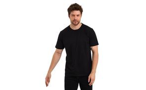  T Shirt Herren mit gerader Ärmel Abschluss