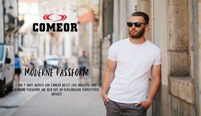 Trendiges Herren T-Shirt: Stilvolle Akzente mit gestreiften Ärmelbündchen