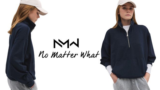 No Matter What – Half Zip Modal Sweatshirt für Damen