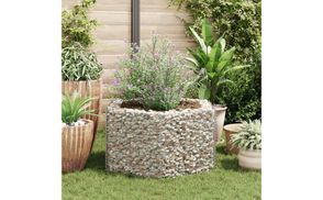 Robuster Gabionenkorb aus verzinktem Stahl