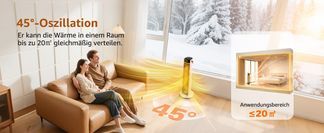 45° Oszillation für Gleichmäßige Wärmeverteilung