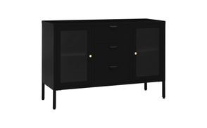 Elegantes Sideboard aus Glas und Stahl