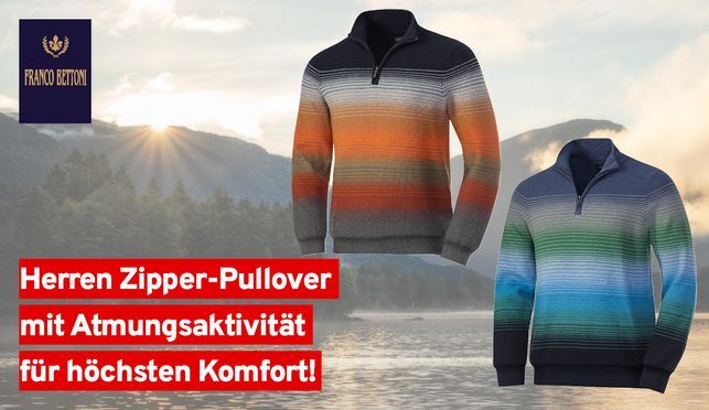 Herren Zipper Pullover Multicolor von Franco Bettoni!
