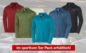 5 Langarm-Funktionspolos - 1 Superpreis