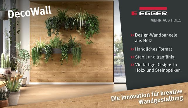 EGGER DecoWall Wandverkleidung Die Innovation für kreative Wohnideen.