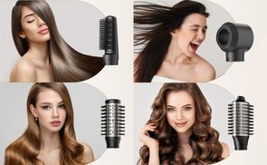 6-in-1 Hairstyler Set Mit 1350W – Föhn, Lockenstab, Glätteisen & Bürsten In Einem