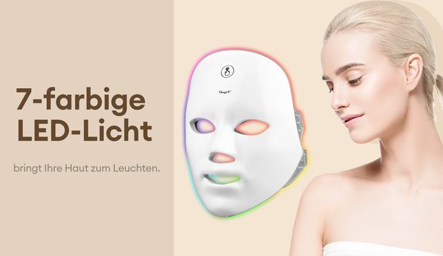 7 Farbige LED Licht Hautschönheitsmaskengeräts bringt Ihre Haut zum Leuchten.
