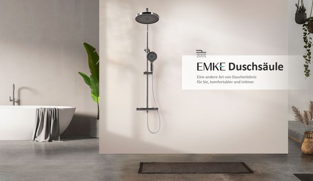 EMKE Duschsystem Duschset mit 38℃ Theramostat Regendusche 