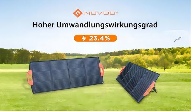 NOVOO RSP100 100W Solar Panel für Powerbank, Power Station & Akkupack 