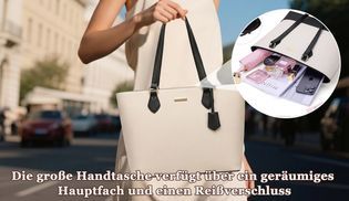Große Tasche – geräumiges Hauptfach mit Reißverschluss