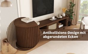 TV Ständer mit Anti Kollisions Design und abgerundeten Ecken