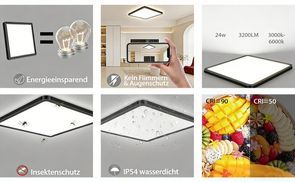 24W Multifunktions Deckenleuchte mit Farbwechsel