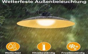 Lampe Solaire Suspendue LED 2en1 RGB Dimmable - Intérieur Extérieur IP44 Pour Terrasse & Jardin