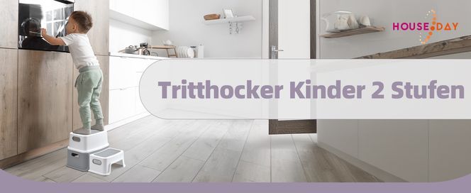 HOUSE DAY Tritthocker Kinder 2 Stufen (hoch 25cm)