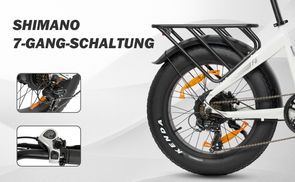 Shimano 7 Gang Schaltung für gleichmäßiges Fahren