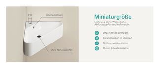 mit Überlauf, platzsparend