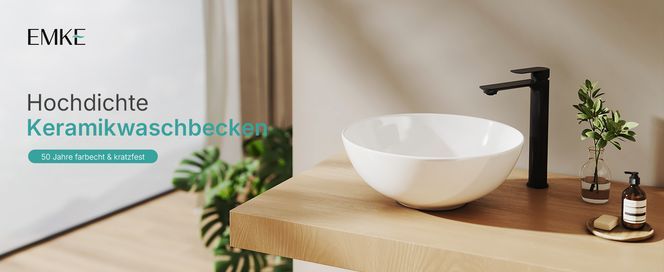 EMKE Keramikwaschbecken | Langlebig, pflegeleicht & robust