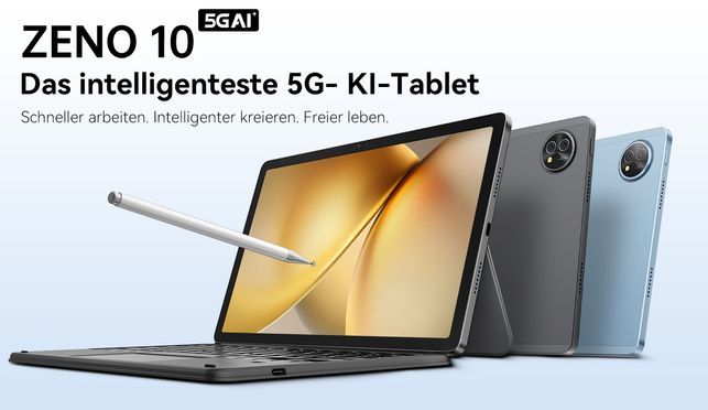 ZENO 10: Das intelligente 5G KI Tablet für Arbeit, Kreativität und Freiheit