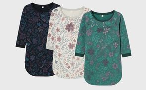 Shirt mit dekorativem Blumenmuster