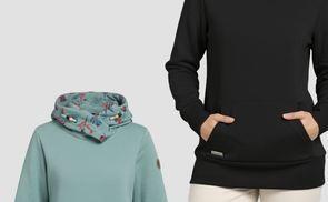 Sweatshirt mit geblümtem Schalkragen