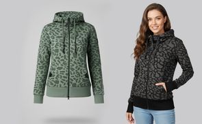 Kapuzenjacke mit Leo-Muster