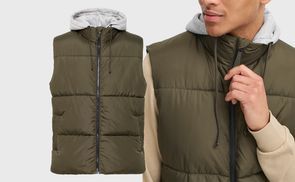 Steppweste „BHELWIN vest w. jersey hood“