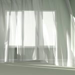 wei&szlig;e Gardinen Reinigung heller Raum