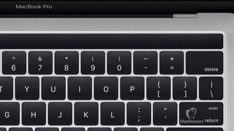 OLED-Leiste über der Tastatur: MacBook Pro mit Touch ID.