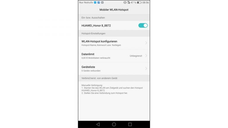 Android Persönlicher Hotspot einrichten